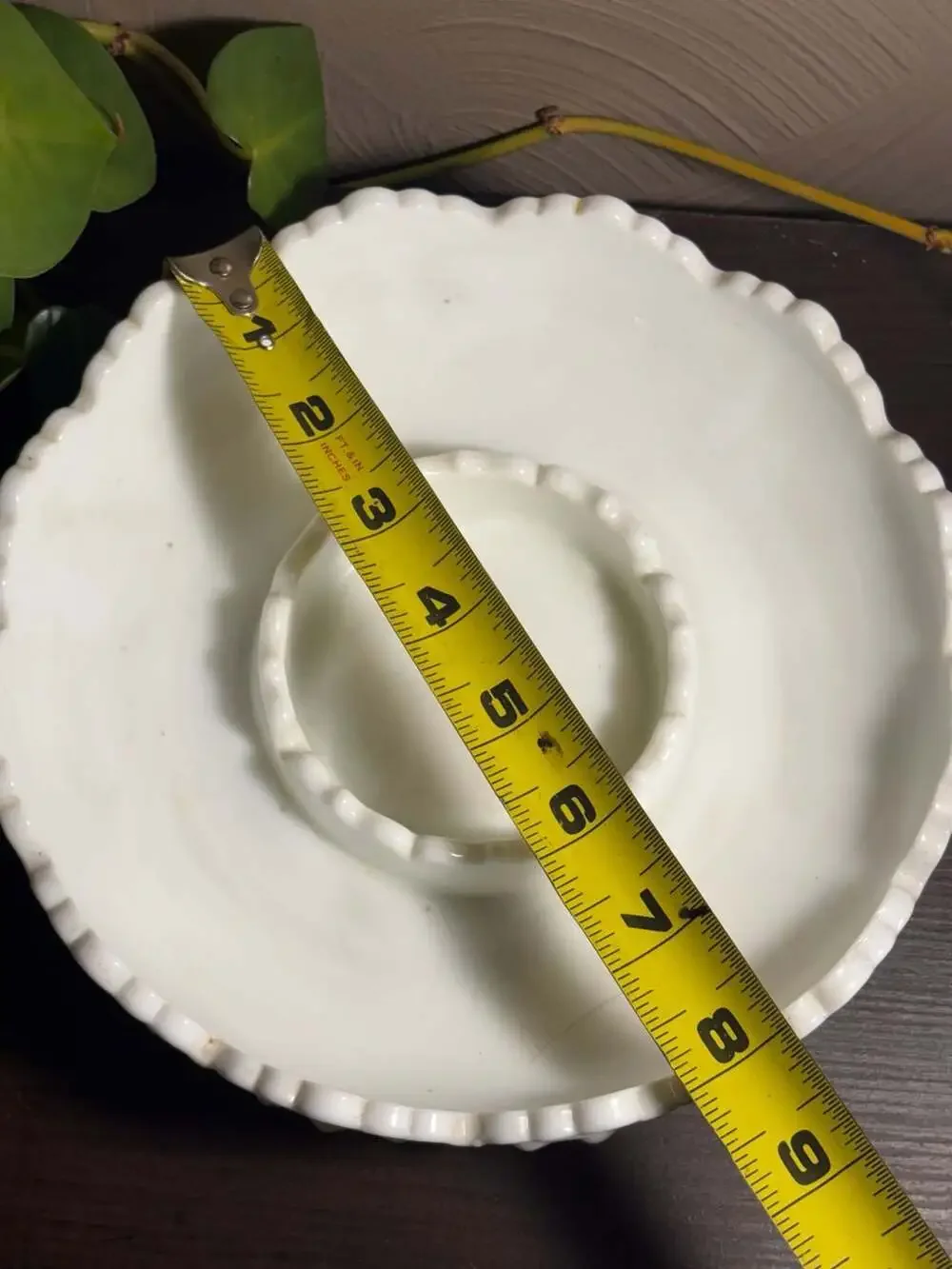 Vintage Fenton White Milk Glass Hobnail Ashtray and Chip/Dip Bowl